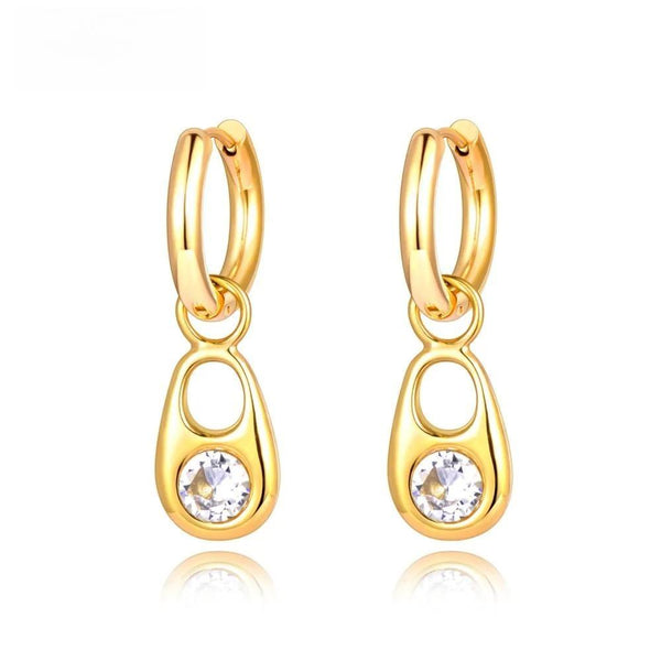 18K Gold Plated Lightweight Chunky Open Hoops Earrings