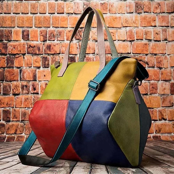 Calfskin Oversized Women Tote Bag Genuine Leather Shoulder Bag