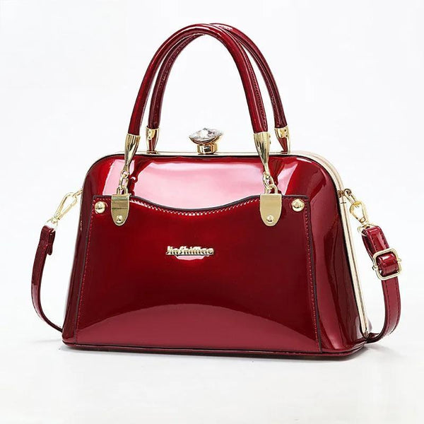 Shell Patent Leather Messenger Bags for Women