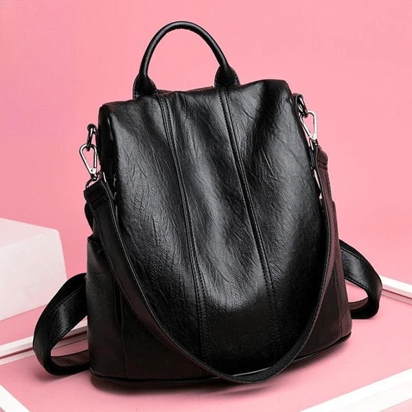 High Quality Leather Backpack Women Large Capacity Backpack