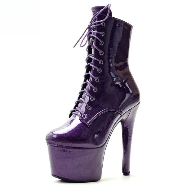 Ultra-high Heel Nightclub Sexy 17Cm Pole Dance Shoes Laced With Large Size Modern Boots