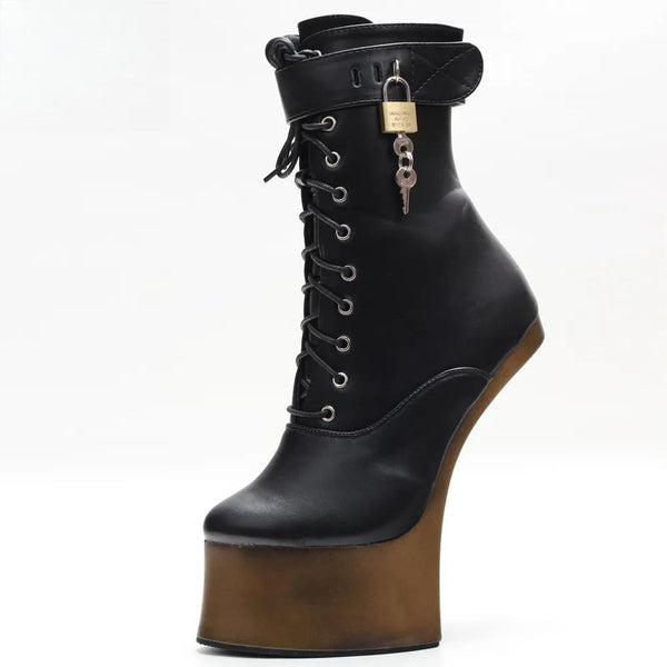 7inch High Heel New Fancy Ponyplay bootfetish Ankle Platform Boots