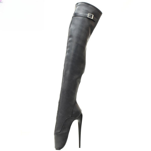 Custom 7 Inch Heel Latex BDSM Ballet High Heel Long Boots