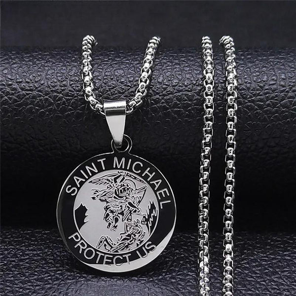 Saint Archangel Michael Gabriel Stainless Steel Necklaces Holy Necklace