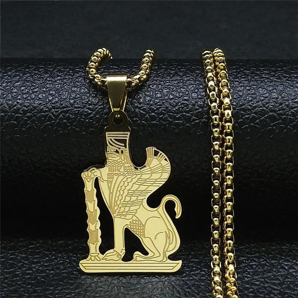 Stainless Steel Mazda Culture Necklaces Pendants Gold Color