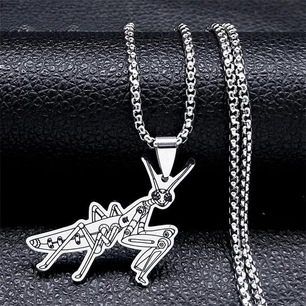 Machinery Mantis Necklace Stainless Steel Steampunk Mechanical Insect Metal Necklaces