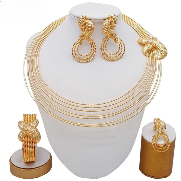 Oversized Ethiopian Gold Color Big Jewelry Sets For Women