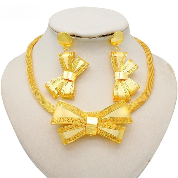 Nigerian Dubai Gold Color Jewelry Sets For Women