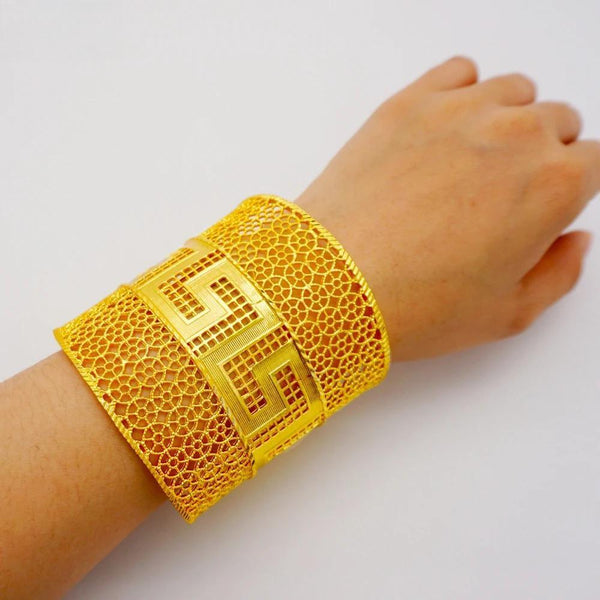 Luxury Ethiopian Dubai Big Gold Color Bangles For Women Bride Bracelet