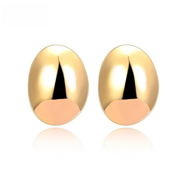 Fashion Geometric Hand Polished Smooth Surface Hoop Earrings For Women