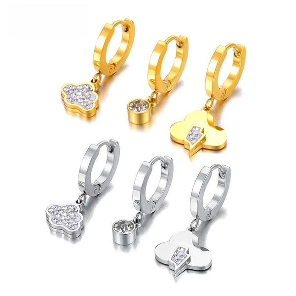 Fashion Rhinestone Lightning & Clouds Charm Earrings For Women