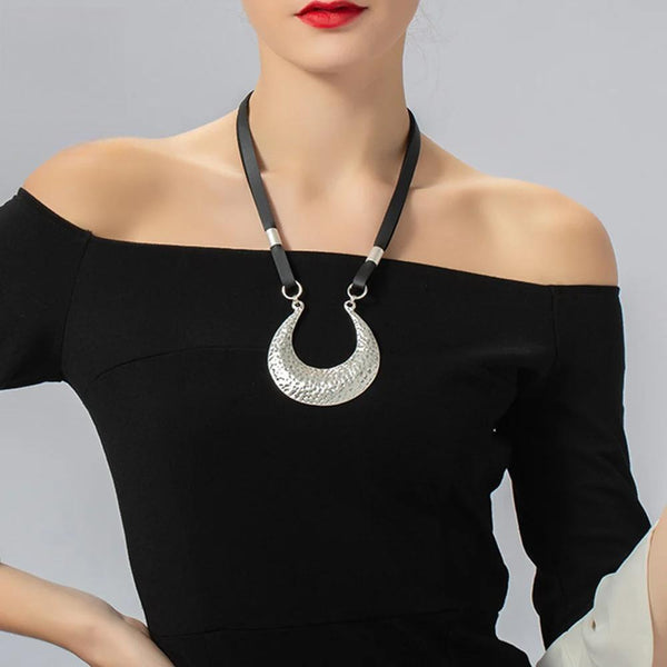 Fashion Jewelry Choker Necklaces for Women Silver Color Pendants