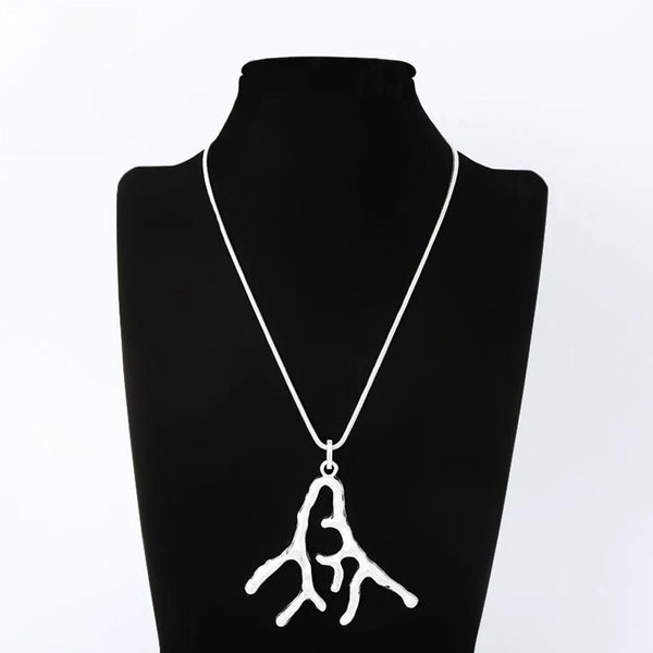 Silver Color Branch Long Chains New in Necklace for Women