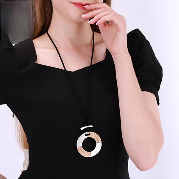 Fashion Necklaces & Pendants Silver Color Round Long Necklace Jewelry Chains