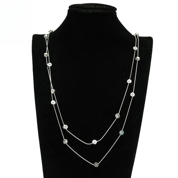 Vintage Long Cross Iron Chains Alloy Collares Necklace for Women