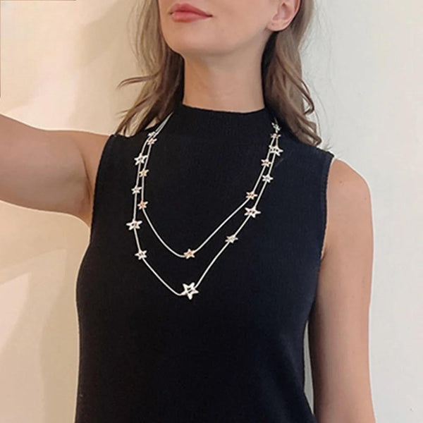 Trending Layers Chains Star Necklace for Women