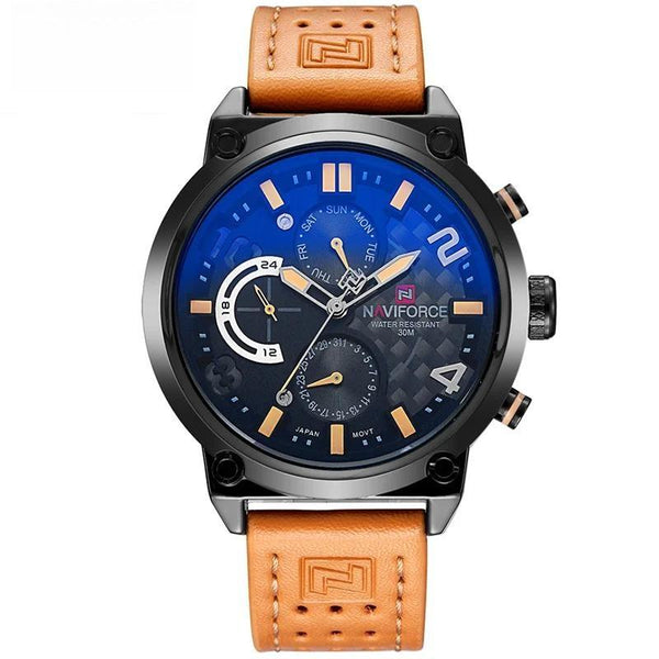 Fashion Casual Men's Watches High Quality Genuine Leather Wrist Watch For Men