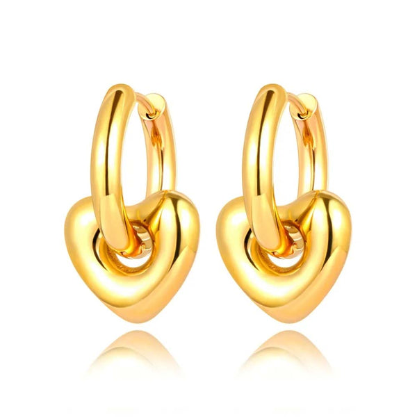 Heart Hoop Earrings For Women Girls