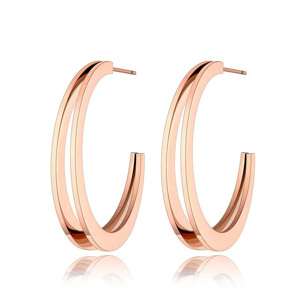 Original Design Stainless Steel Bohemia Geometry Circle Earrings For Women