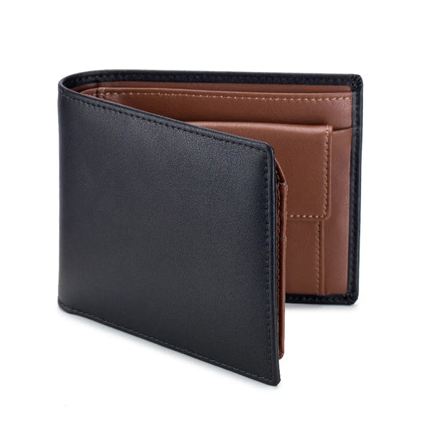 Genuine Cowhide Leather Men Short Wallet RFID Blocking Card Holde