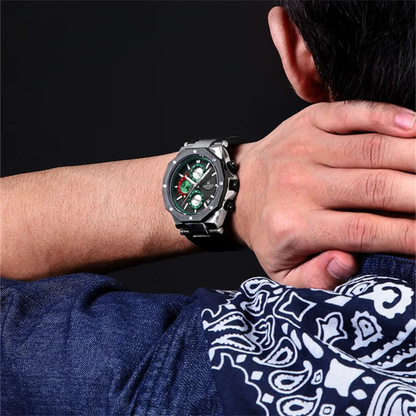 Waterproof Men Watch Fashion Business Sport Male Watch Chronograph Military Quartz Wristwatch