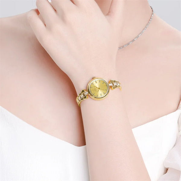 Women Watch Zinc Alloy Bracelet Quartz Wristwatch