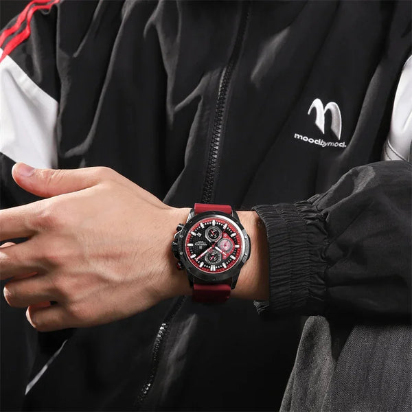 New Luxury Men's Sport Watches Silicone Strap Military Wristwatch Male Date Quartz Clock