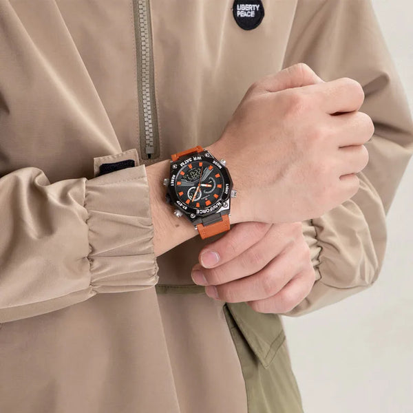 Fashion Men Watches Military Casual Chronograph Male Waterproof Quartz Wristwatch