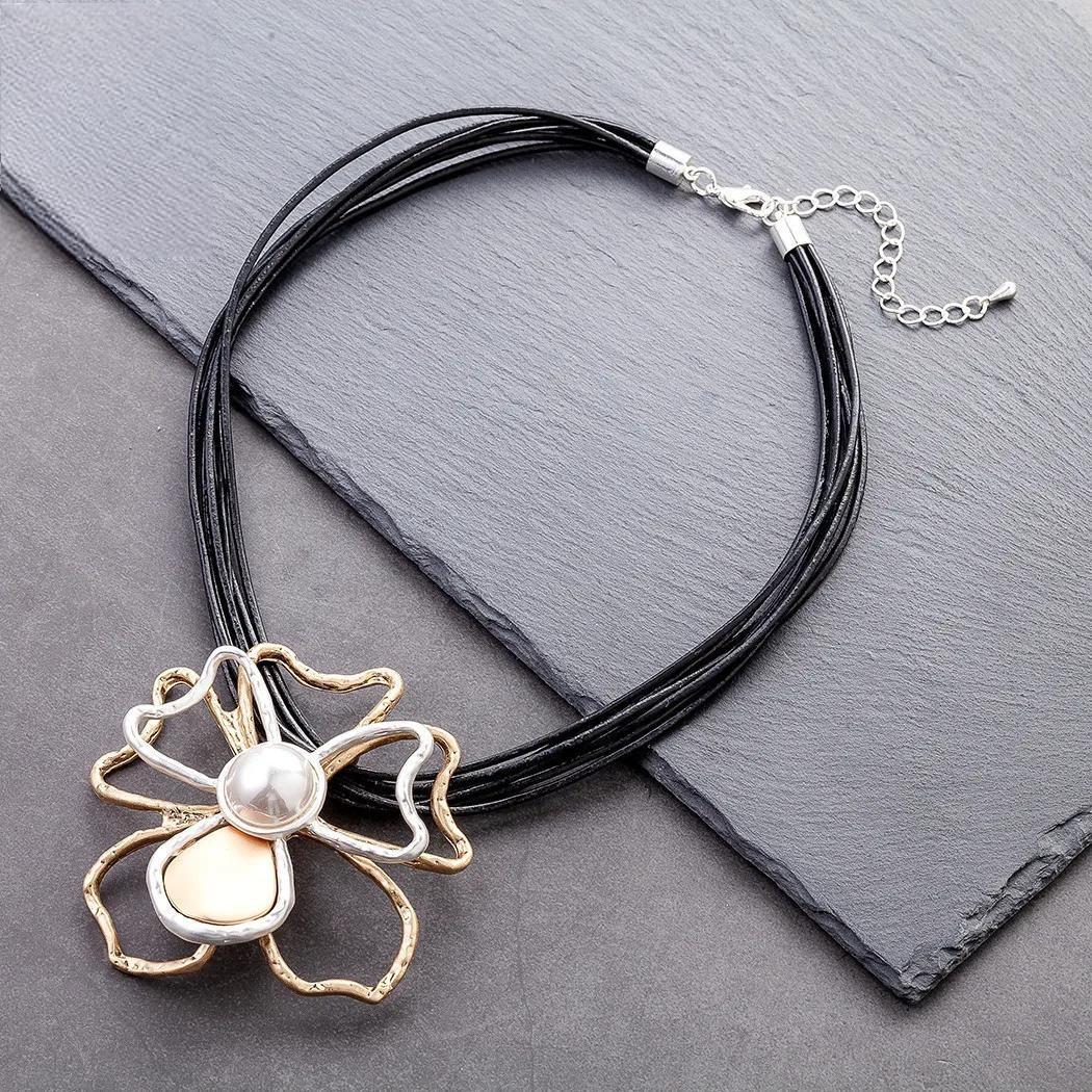 Women's Big Flower Chokers Necklace