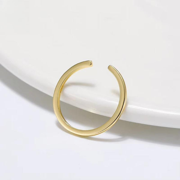 925 Sterling Silver Minimalism Tiny Stacking Finger Rings for Women