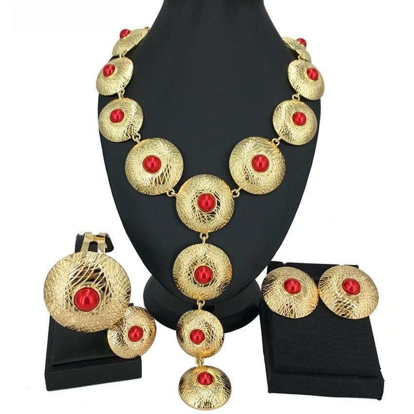 Colorful Stones Jewelry  Italian Jewelry Sets For Women Birthday Gift