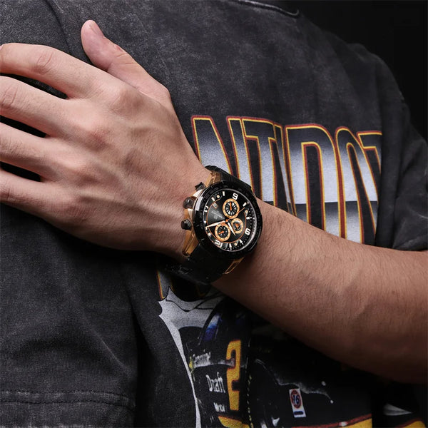 Multifunction Men Watches Classic For Men Calendar Stainless Steel Water Resistance Man's Watch