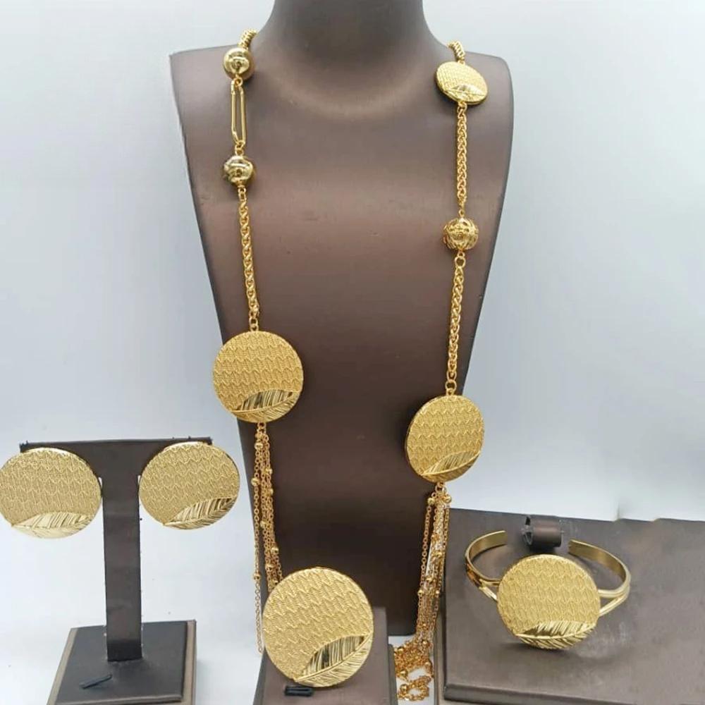 Five Layer Jewelry Sets for Women Trendy Necklace Earrings Pendant