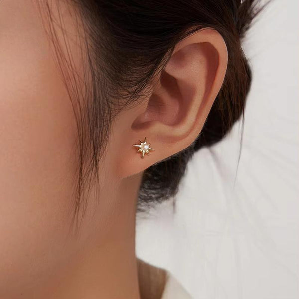 14K Gold Plated 9mm Stud Earrings