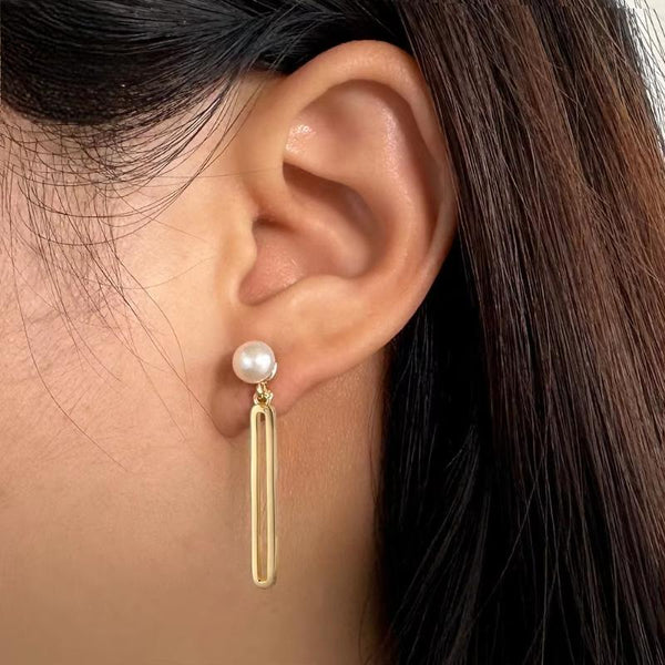 Handmade 925 Sterling Silver Natural Pearl Earrings