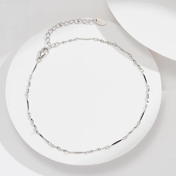 925 Sterling Silver Twisted Chain Anklets Fashion Women