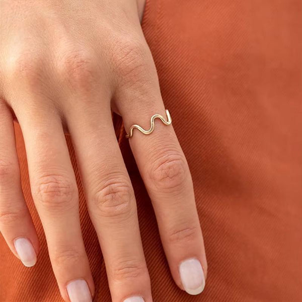 925 Sterling Silver Minimalism Irregular Tiny Rings for Women