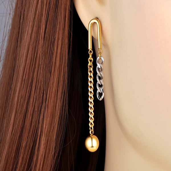 Fashion Stainless Steel Bohemia Party Tassel Dangle Earrings