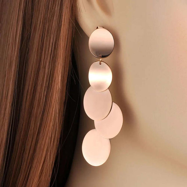 Trendy Titanium Stainless Steel 5Pcs Combined Circle Stud Earrings