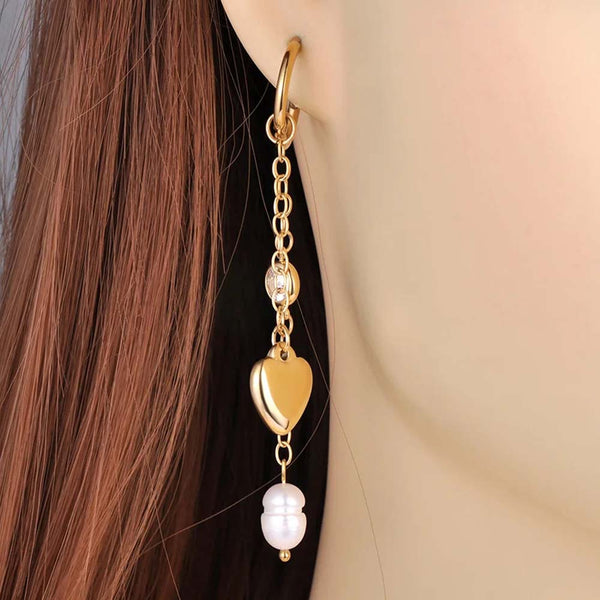 Freshwater Cultured Pearl Hoop Earrings For Women