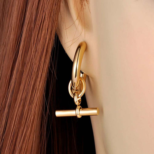 Trendy Long Strip Geometric Earrings For Women Girls