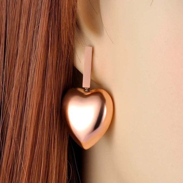 Original Design Titanium Stainless Steel Love Heart Earrings