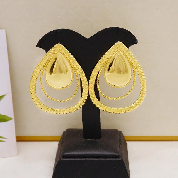 Fashion Round Hoop Earrings Gold Color Drop Earrings Clip On Earring For Women