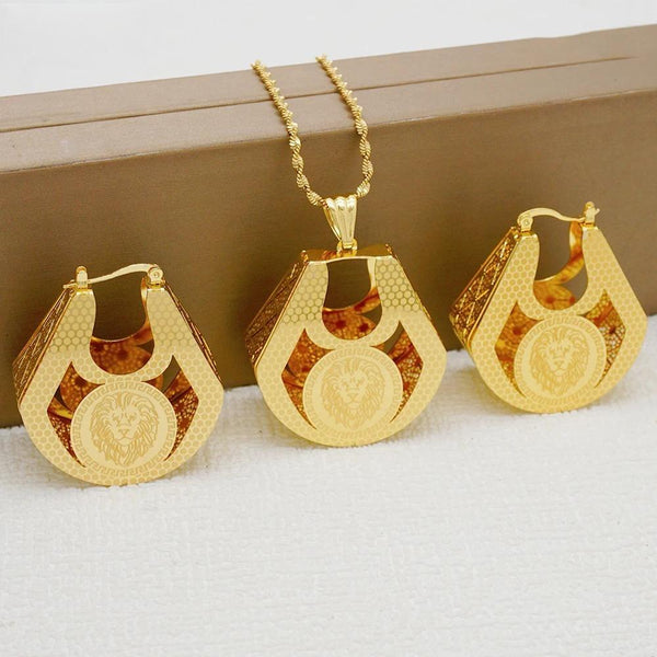 Fashion Ethiopia  African Women Wedding Gifts Necklace Pendant Jewelry Sets