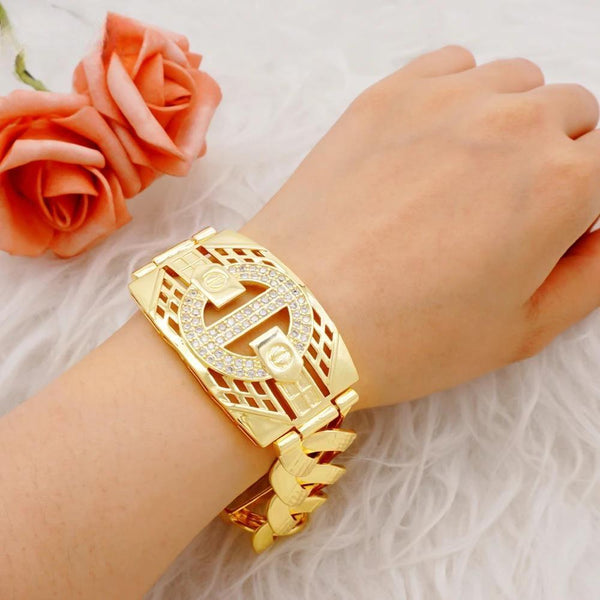 Bohemian Punk Dubai Gold Color Bangles Bracelet Adjustable Open Bracelets & Bangles