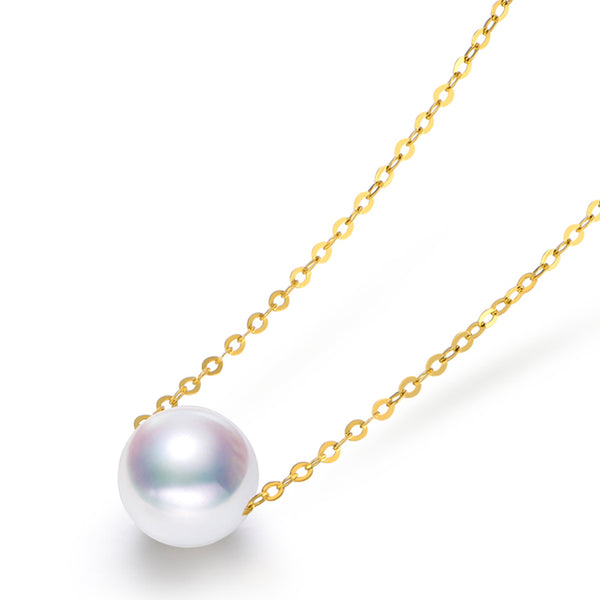 100% 925 Sterling Silver Round Natural Freshwater Pearl Pendant