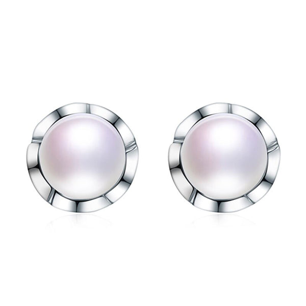 100% Natural Pearl Earrings Cultured Freshwater Pearls with Earring For Women