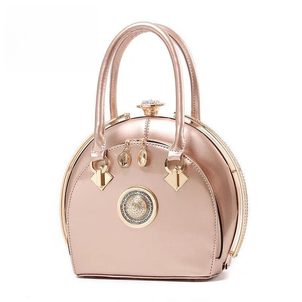 Circular Women Handbags High Quality Patent Leather Shoulder Bags