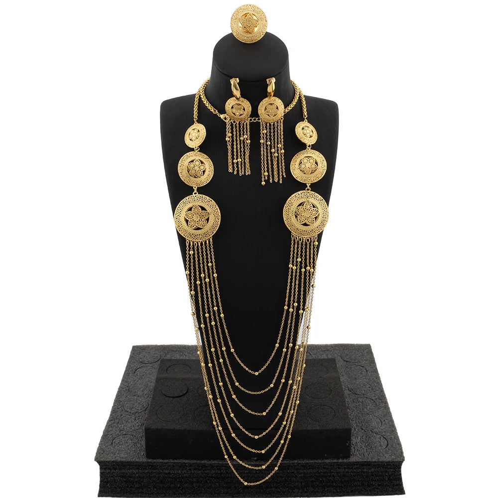 7 Layers Necklace Set with Gift Box For Women