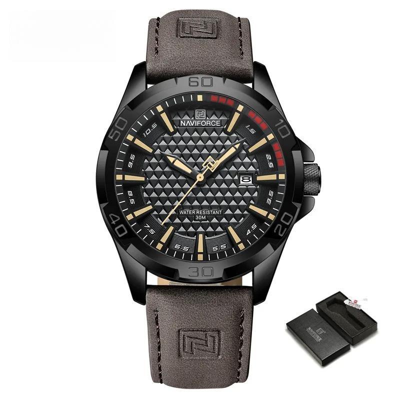 Classic Mens Watch Fashion Luxury Leather Band Waterproof Male Wristwatch